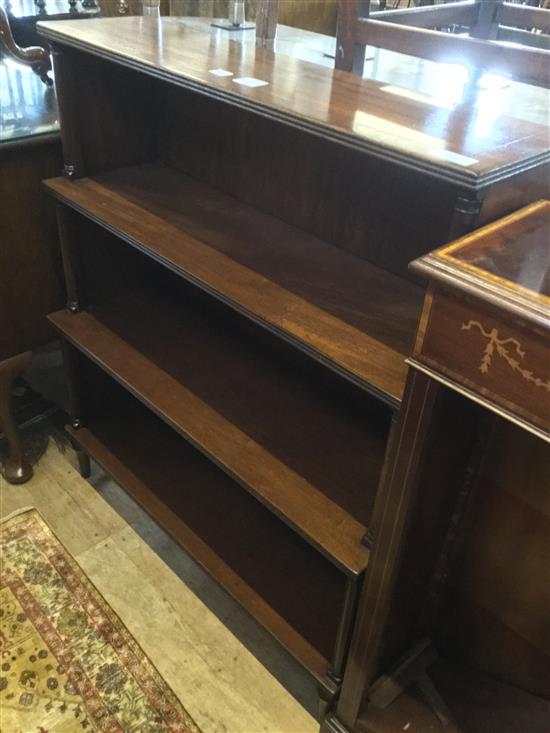 19th century mahogany waterfall bookcase(-)